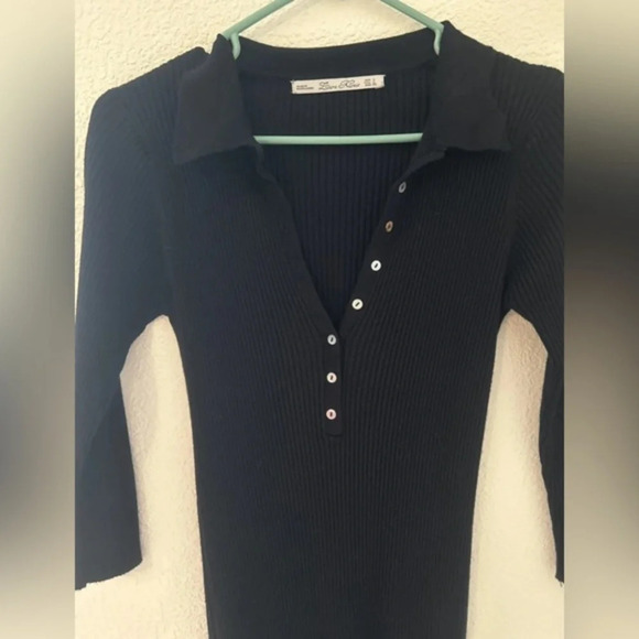 Lara Knit Womens 3/4 Sleeve Dress Black Size‎ L buttons in front - Picture 10 of 14